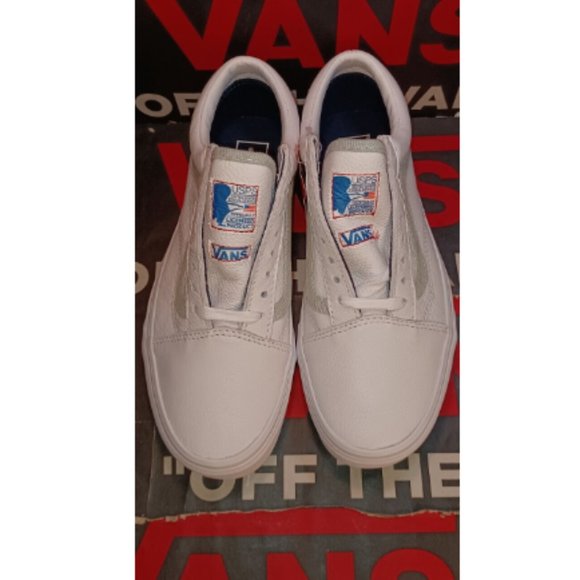 Vans x Men\'s 9/Women\'s 10.5 USPS Old Skool White Denim (leather) VN0A5KRFJZ81 main image 6